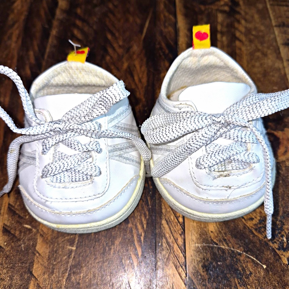 Build A Bear Workshop White Tennis Shoes With Stripes Laces BABW